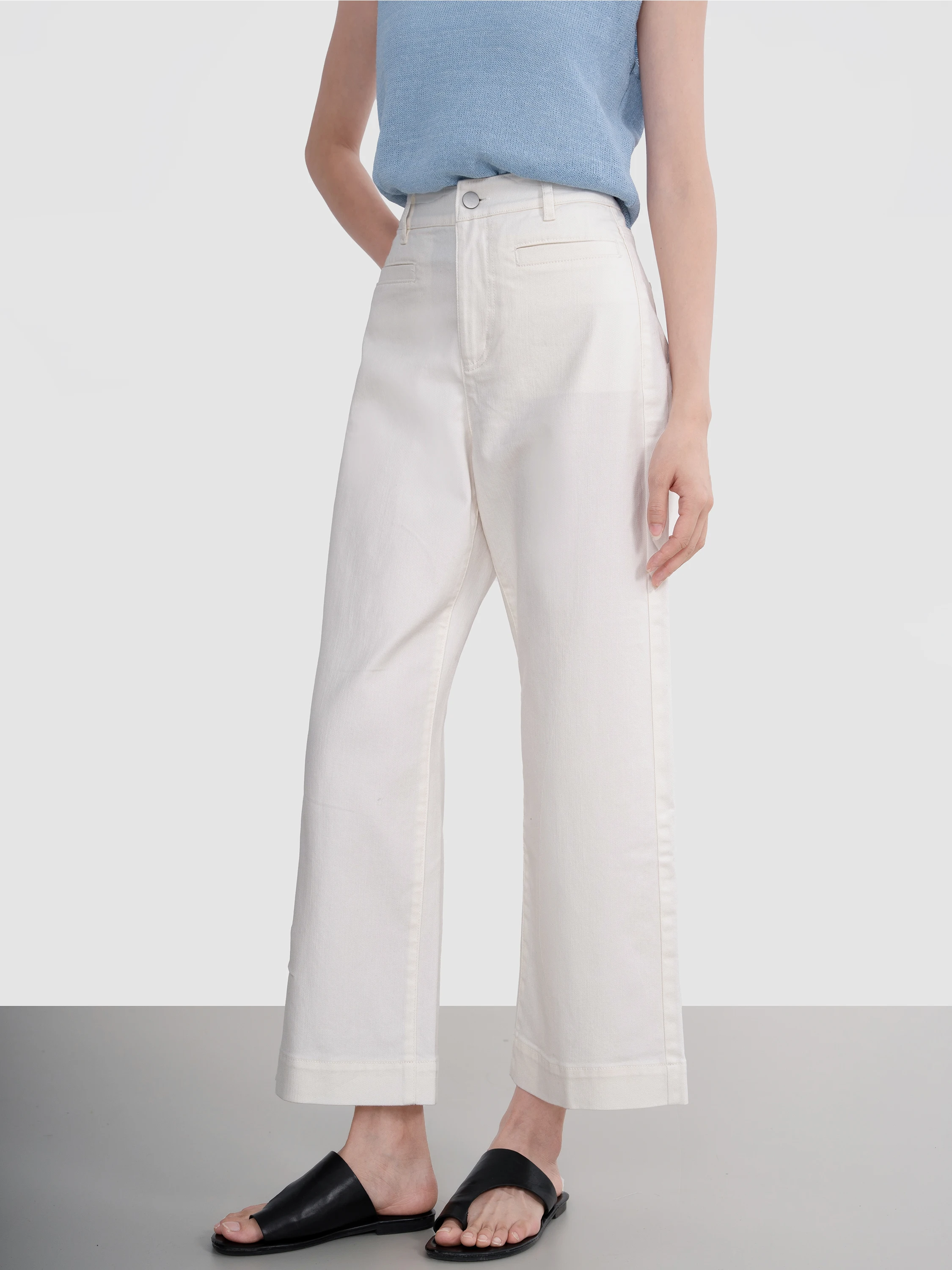 High Waist Straight Leg White Jeans Women's Casual Trousers Summer New Style Zhang Xiaomei Cotton Zipper Pocket Wear Resistant
High Waist Straight Leg White Jeans Women's Casual Trousers Summer New Style Zhang Xiaomei Cotton Zipper Pocket Wear Resistant
