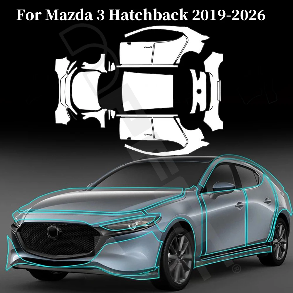8.5mil TPU Paint Protection Film For Mazda 3 Hatchback 2019-2026 Pre-cut PPF Car Body Anti-scratch Clear Bra Resistant Invisible
8.5mil TPU Paint Protection Film For Mazda 3 Hatchback 2019-2026 Pre-cut PPF Car Body Anti-scratch Clear Bra Resistant Invisible