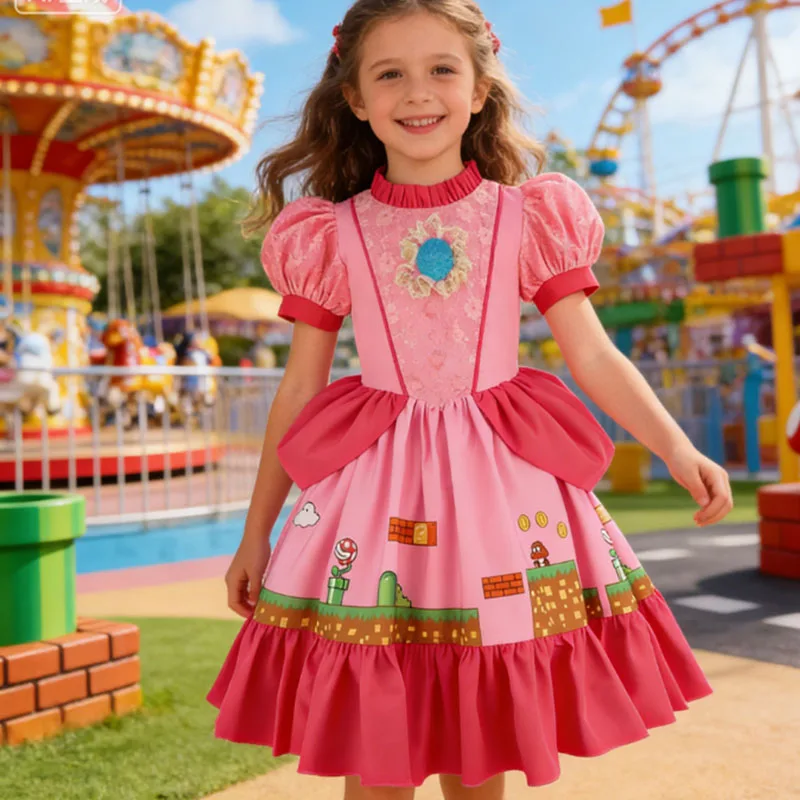 Summer Peach Princess Cosplay Dress For Girls Fancy Children Easter Carnival Party Dress Kids Birthday Halloween Perform Costume
Summer Peach Princess Cosplay Dress For Girls Fancy Children Easter Carnival Party Dress Kids Birthday Halloween Perform Costume