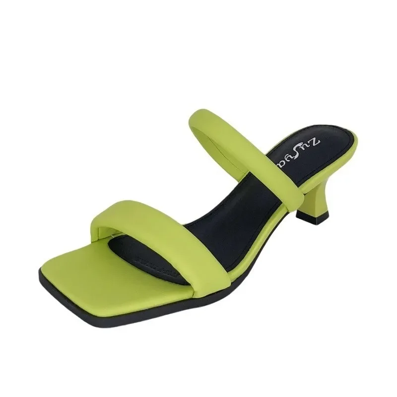 Women's Sandals Open Toe High Heeled Summer New Square Head Thick Heel Mid-heel Slippers Luxury Sandals Women Designers
Women's Sandals Open Toe High Heeled Summer New Square Head Thick Heel Mid-heel Slippers Luxury Sandals Women Designers