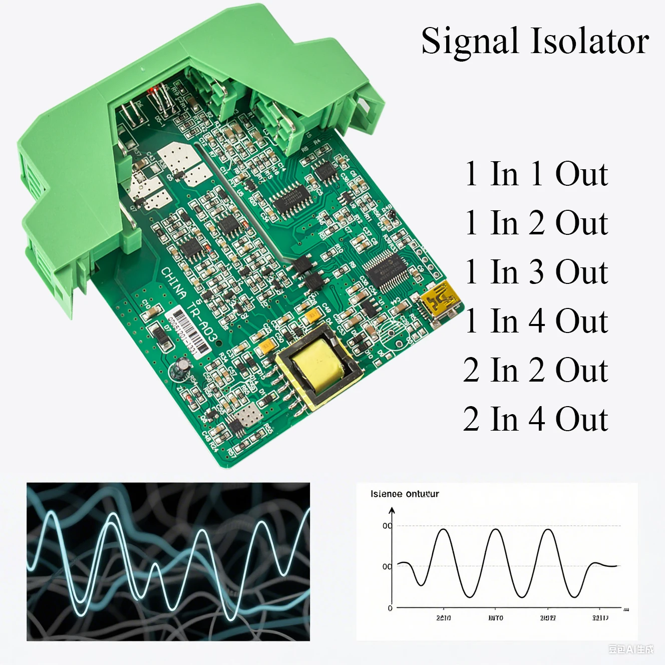 Analog Signal Isolator 4-20mA 0-10mA 0-20mA 4-20mA Signal Isolator 0-10mA 0-20mA 1 In 1 Out DC24V Analog Signal Isolator
Analog Signal Isolator 4-20mA 0-10mA 0-20mA 4-20mA Signal Isolator 0-10mA 0-20mA 1 In 1 Out DC24V Analog Signal Isolator