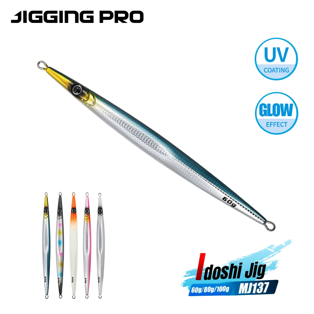 JIGGINGPRO Needle Metal Jig 60g 80 100g Sea Fishing Long Strip Quick-Drawing Iron Plate Fish Fast Sinking Vertical Jigging Lure
JIGGINGPRO Needle Metal Jig 60g 80 100g Sea Fishing Long Strip Quick-Drawing Iron Plate Fish Fast Sinking Vertical Jigging Lure