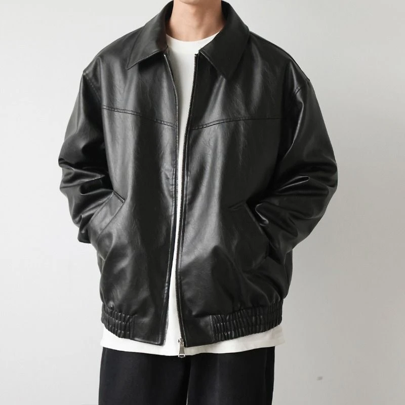 American Style Collared Biker Jacket for Men 2025 PU Leather Spring Autumn Outerwear
American Style Collared Biker Jacket for Men 2025 PU Leather Spring Autumn Outerwear