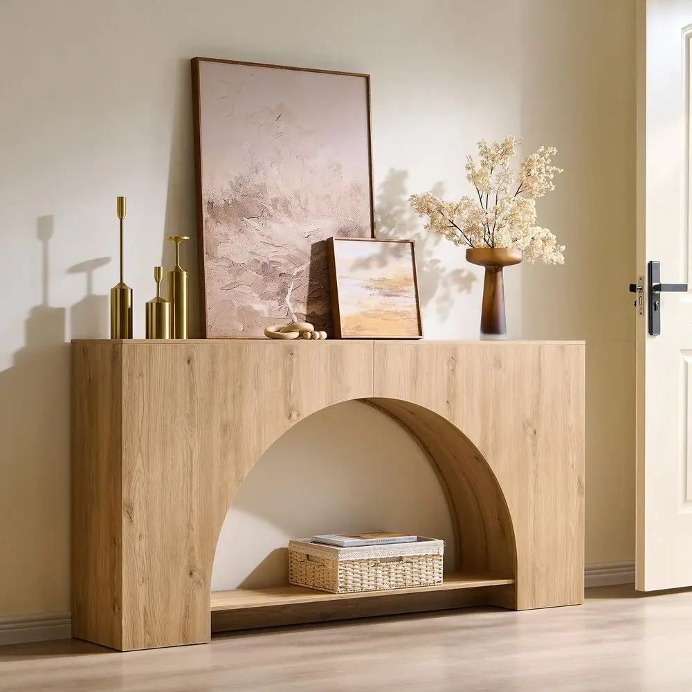 63 Arched Console Table, 2Tier Modern Entryway Table with Arched Base, Narrow Long Wood Sofa Table Behind Couch Table for Livin
63 Arched Console Table, 2Tier Modern Entryway Table with Arched Base, Narrow Long Wood Sofa Table Behind Couch Table for Livin