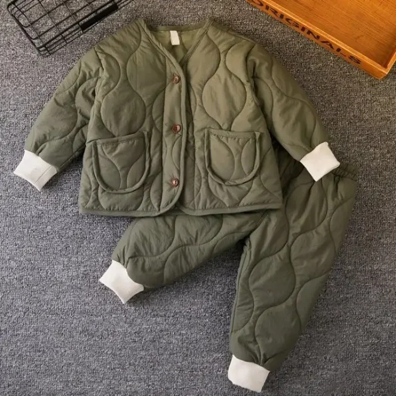 Winter New Children Padded Clothes Set for Boys Girls Autumn Kids Babies Home Wear Thickened Two-piece Warm Toddler Girl Clothes
Winter New Children Padded Clothes Set for Boys Girls Autumn Kids Babies Home Wear Thickened Two-piece Warm Toddler Girl Clothes
