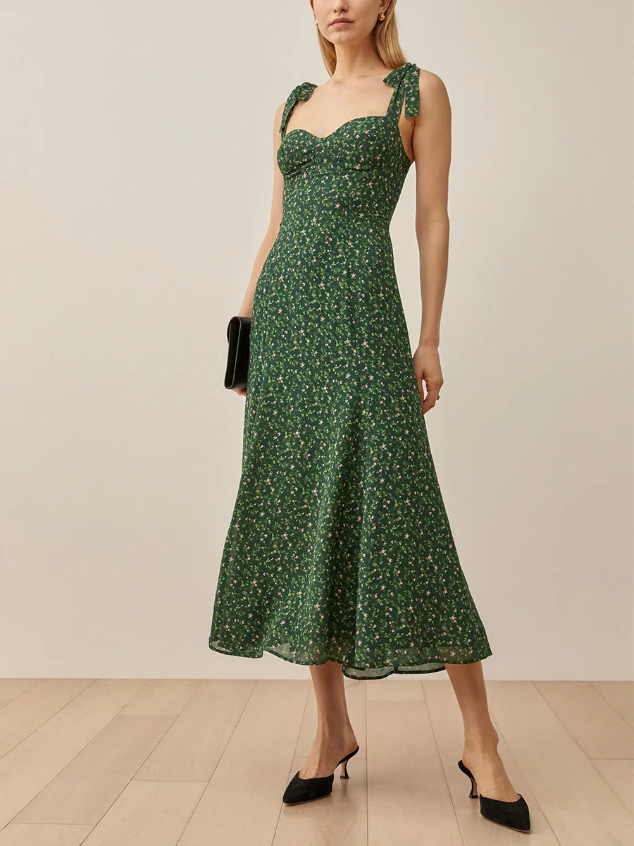 Summer Dress Women 2023 Party Occasion Wedding Guest Chic Elegant Midi Dress Sweetheart Neck Tie Strap Vintage Floral Dress
Summer Dress Women 2023 Party Occasion Wedding Guest Chic Elegant Midi Dress Sweetheart Neck Tie Strap Vintage Floral Dress