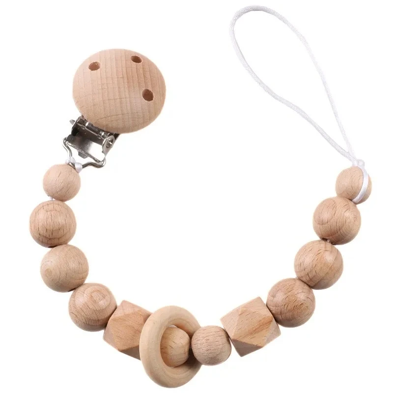 New Wooden Beech Beads Baby Pacifier Clips Silicone Beads Anti-Lost Pacifier Chain for Dummy Nipple Holder
New Wooden Beech Beads Baby Pacifier Clips Silicone Beads Anti-Lost Pacifier Chain for Dummy Nipple Holder