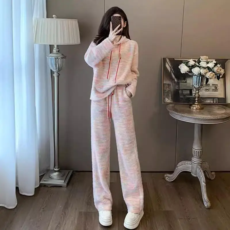 Elegant Casual Sportswear Set for Women Autumn Loose Lazy Style Slimming Hoodie Wide Leg Pants Two Piece Set Fashionable
Elegant Casual Sportswear Set for Women Autumn Loose Lazy Style Slimming Hoodie Wide Leg Pants Two Piece Set Fashionable