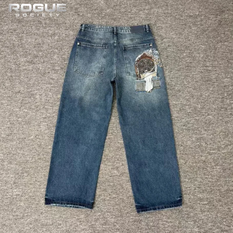 Summer Vintage Streetwear Jeans Urban HipHop Embroidery Y2k Graphic Washed Baggy Wide Leg Denim Pants Men Casual Harajuku Attire
Summer Vintage Streetwear Jeans Urban HipHop Embroidery Y2k Graphic Washed Baggy Wide Leg Denim Pants Men Casual Harajuku Attire