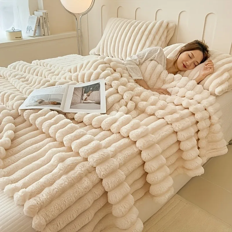 Premium Ultra-Soft Double Sofa Blanket Elastic Striped Plush Beige Throw for Living Room Bedroom Sofas - All-Season Home Decor
Premium Ultra-Soft Double Sofa Blanket Elastic Striped Plush Beige Throw for Living Room Bedroom Sofas - All-Season Home Decor