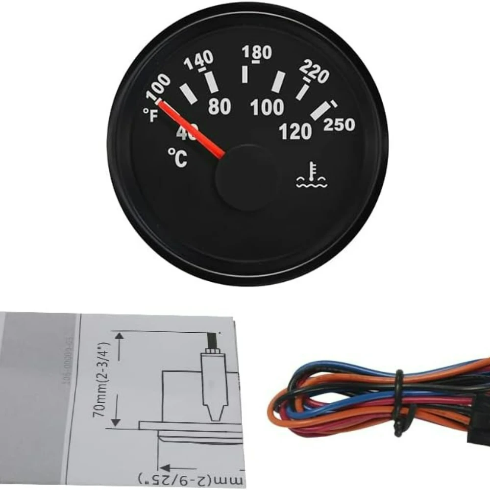 Water Temp Gauge Meter 40-120℃ with Backlight 52mm 9-32V
Water Temp Gauge Meter 40-120℃ with Backlight 52mm 9-32V