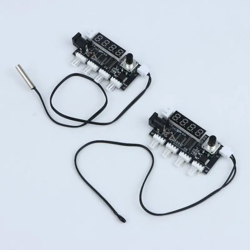 Digital Temperature Control Module 4 Digit LED Display DC 5-24V Accurate Sensor for 3D Printer Temp Adjustment