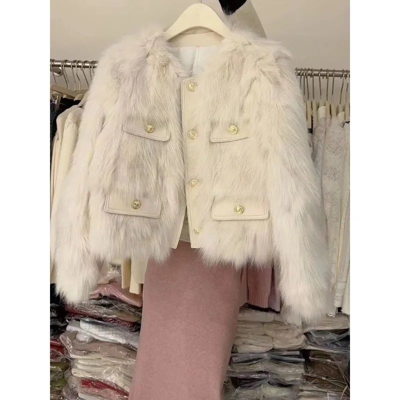 Fashion New Women's Faux Fox Fur Autumn And Winter Ladies Faux Fox Fur Jacket Trend Female's Artificial Fur Top Coat Clothes
Fashion New Women's Faux Fox Fur Autumn And Winter Ladies Faux Fox Fur Jacket Trend Female's Artificial Fur Top Coat Clothes