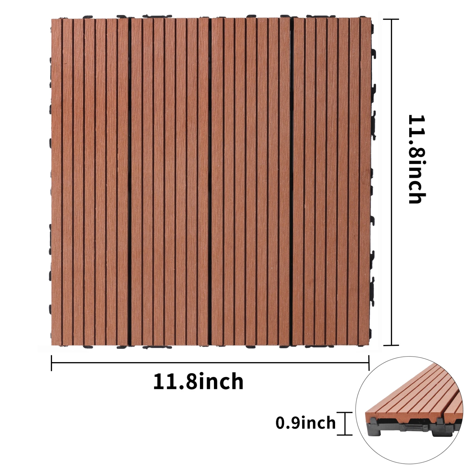 Wood Plastic Composite Deck Tiles Set of 20, Sustainable FSC Composite Decking, Rust Resistant, Weatherproof, Easy DIY & Mainten
Wood Plastic Composite Deck Tiles Set of 20, Sustainable FSC Composite Decking, Rust Resistant, Weatherproof, Easy DIY & Mainten