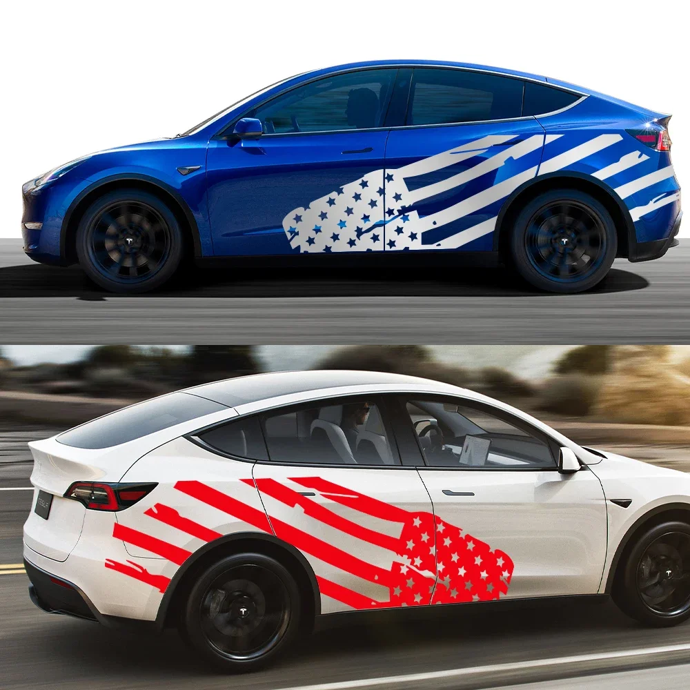 Car Stickers American Flag For Tesla Model Y Door Side Car Wrap Vinyl Film Waterproof Auto Exterior Styling Car Accessories
Car Stickers American Flag For Tesla Model Y Door Side Car Wrap Vinyl Film Waterproof Auto Exterior Styling Car Accessories