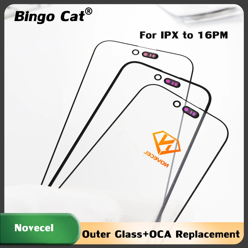 Novecel 10pc Glass with OCA Film Hollow For iPhone 16 15 14pro 14 pro max Front Screen Touch LCD Display Outer Glass Refurbish
Novecel 10pc Glass with OCA Film Hollow For iPhone 16 15 14pro 14 pro max Front Screen Touch LCD Display Outer Glass Refurbish