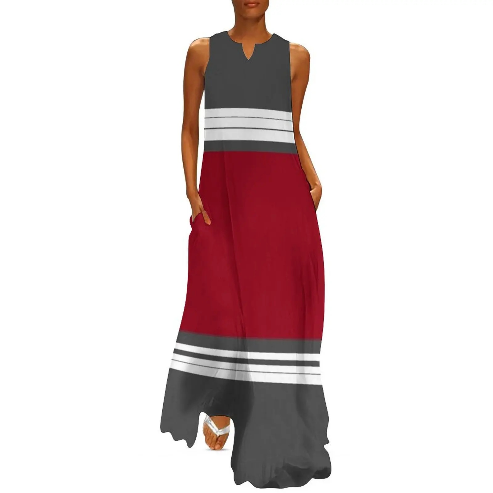 Gray and red stripes Long Dress dresses with long sleeves elegant party dress for women 2025 Dress for girls
Gray and red stripes Long Dress dresses with long sleeves elegant party dress for women 2025 Dress for girls