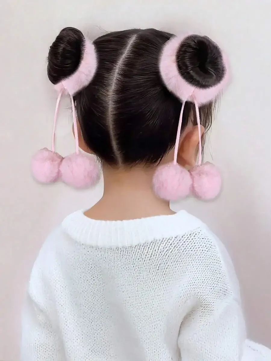 2pcs Pink Fuzzy Pom Pom Hair Scrunchies With Tassels, Cute Novelty Elastic Hair Bands For Women
2pcs Pink Fuzzy Pom Pom Hair Scrunchies With Tassels, Cute Novelty Elastic Hair Bands For Women