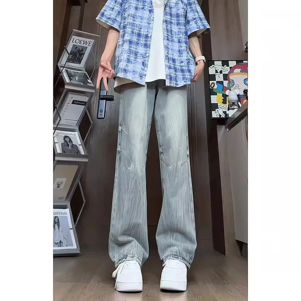 Retro Blue Jeans Men's Summer Thin American High Street Straight Pants Trendy Pants
Retro Blue Jeans Men's Summer Thin American High Street Straight Pants Trendy Pants