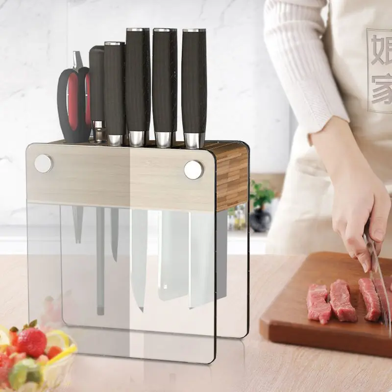 Acrylic Knife Holder Modern Simplicity Household Kitchen Table Storage Rack Bamboo Storage Tempered Transparent Knife Holder New
Acrylic Knife Holder Modern Simplicity Household Kitchen Table Storage Rack Bamboo Storage Tempered Transparent Knife Holder New