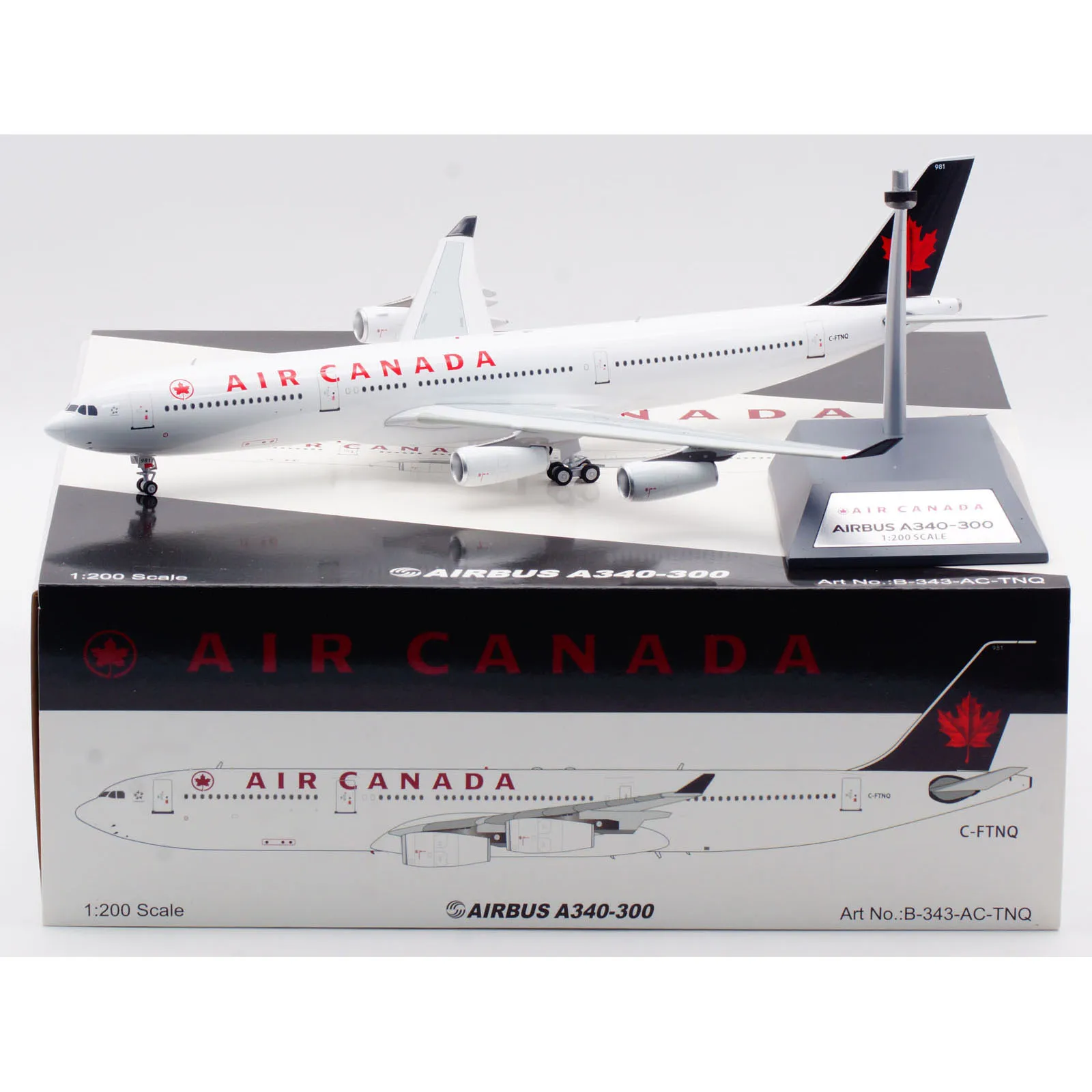 B-343-AC-TNQ коллекционный самолет из сплава, подарок B-модели 1:200 AIR CANADA, модель самолета под давлением
B-343-AC-TNQ коллекционный самолет из сплава, подарок B-модели 1:200 AIR CANADA, модель самолета под давлением