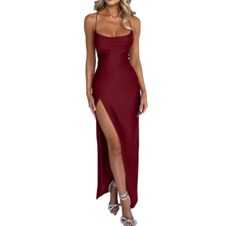 Memoriesea Women's Sexy Spaghetti Strap Bodycon Cowl Neck Party Cocktail Maxi Dress
Memoriesea Women's Sexy Spaghetti Strap Bodycon Cowl Neck Party Cocktail Maxi Dress