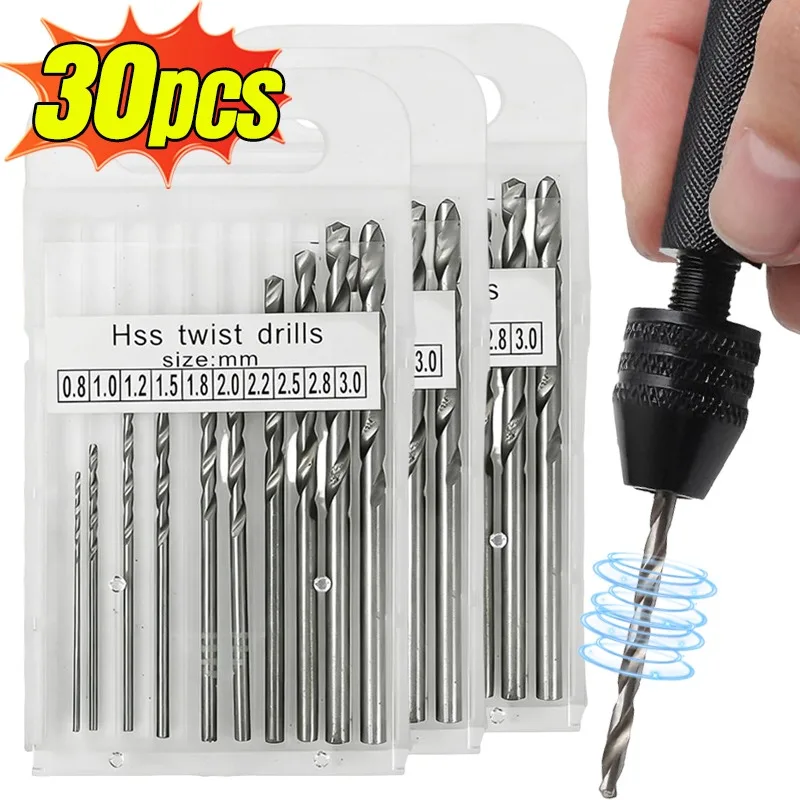 30/10 шт., набор ручных спиральных сверл, черные мини-спиральные сверла для деревообработки, сверление ювелирных изделий, изготовление смолы, резьба, мощные ручные инструменты
30/10 шт., набор ручных спиральных сверл, черные мини-спиральные сверла для деревообработки, сверление ювелирных изделий, изготовление смолы, резьба, мощные ручные инструменты