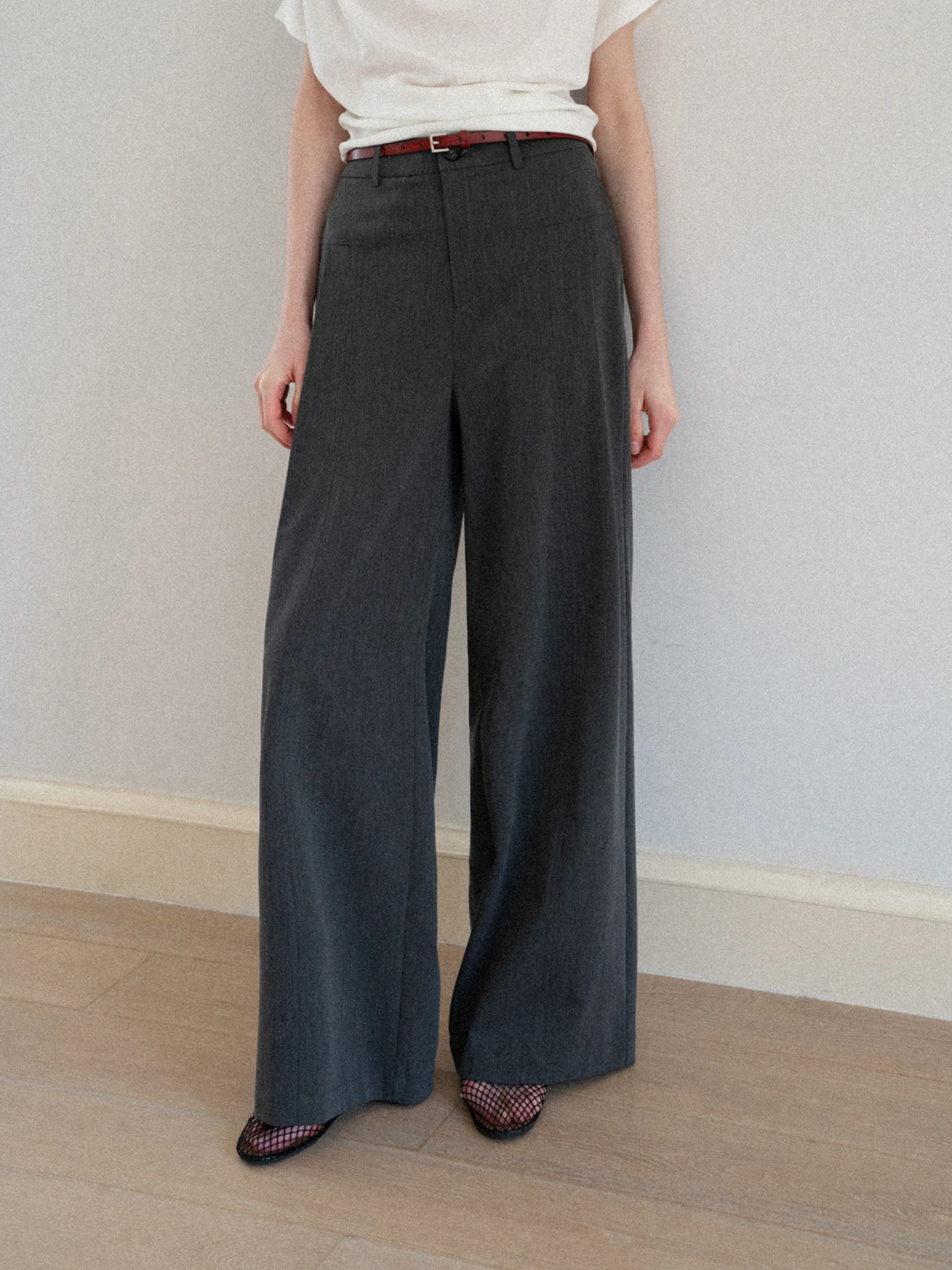 High Waist Grey Simple Casual Pants Women's Summer Loose Straight Leg Commuter Versatile Wide Leg Pants EGGKA Casual Trousers
High Waist Grey Simple Casual Pants Women's Summer Loose Straight Leg Commuter Versatile Wide Leg Pants EGGKA Casual Trousers