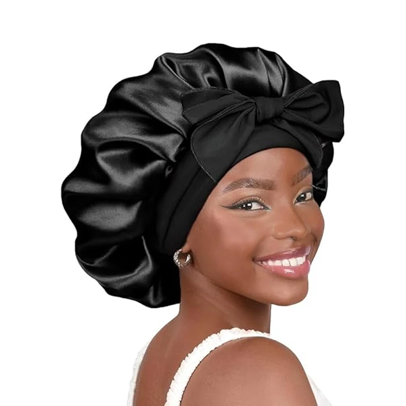 Silk Bonnet for Sleeping Women Satin Bonnet Double Layer Satin Lined Hair Bonnet with Tie Band Curly Hair
Silk Bonnet for Sleeping Women Satin Bonnet Double Layer Satin Lined Hair Bonnet with Tie Band Curly Hair