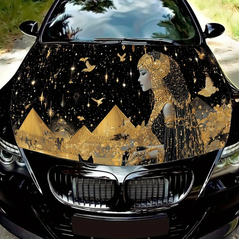 Golden Egyptian Dream Car Vinyl Wrap, PVC Waterproof Car Hood Sticker, Self-Adhesive Scratch-Resistant Stickers for Engine Cover
Golden Egyptian Dream Car Vinyl Wrap, PVC Waterproof Car Hood Sticker, Self-Adhesive Scratch-Resistant Stickers for Engine Cover