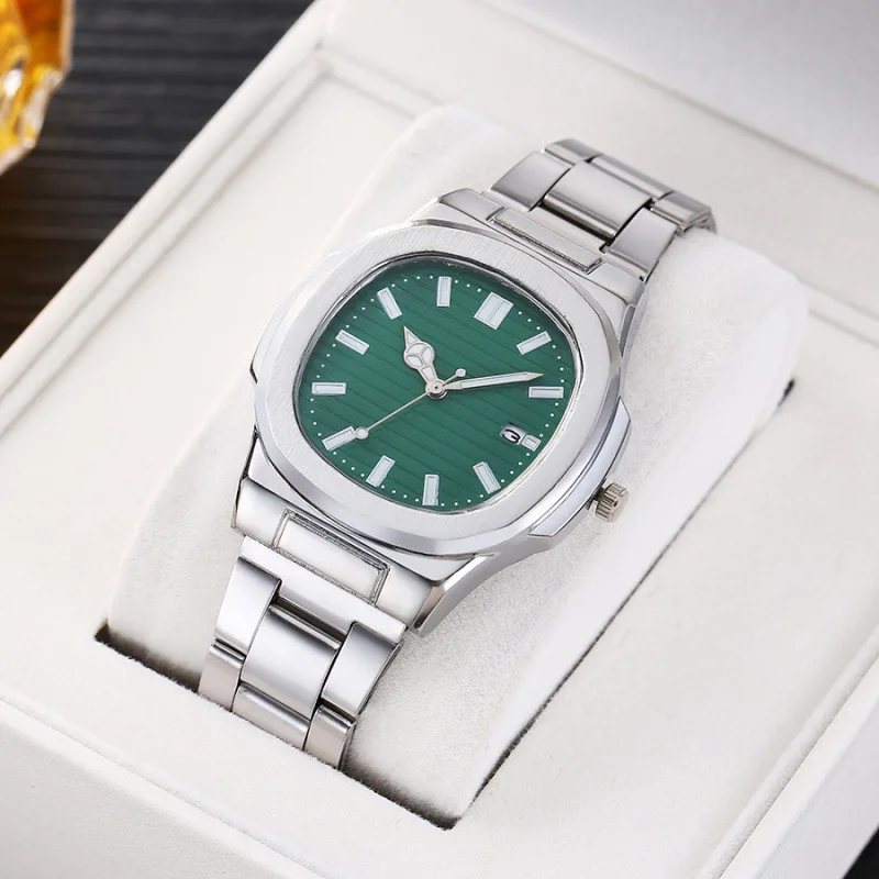 Мужские модные наручные часы, деловые кварцевые часы с квадратным циферблатом и ремешком из нержавеющей стали с календарем для мужских часов (без коробки)
Мужские модные наручные часы, деловые кварцевые часы с квадратным циферблатом и ремешком из нержавеющей стали с календарем для мужских часов (без коробки)