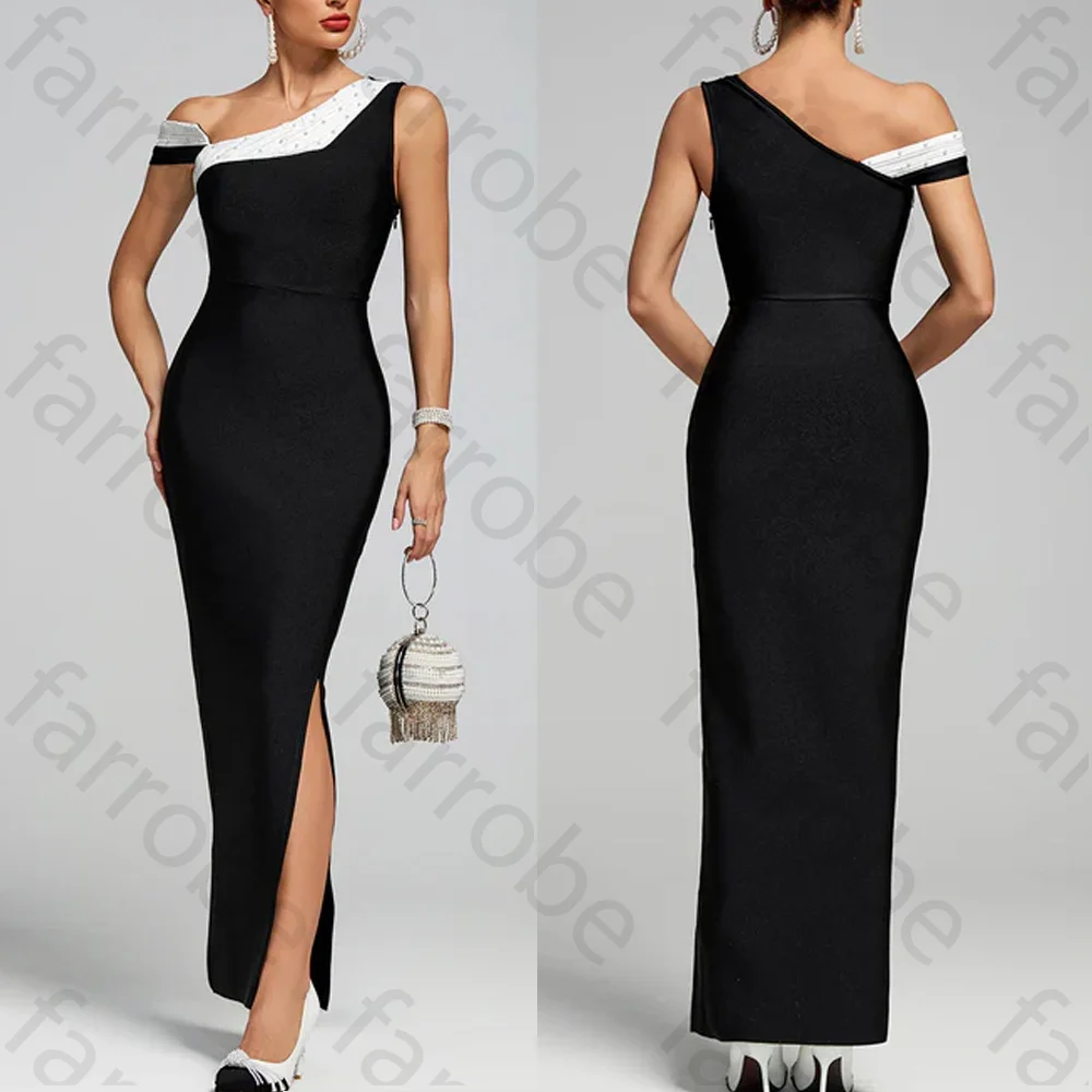 Customize One Shoulder Black White Pearl Maxi Dress A-Line Evening Dresses Formal Exquisite High Quality Prom Party Gowns Women
Customize One Shoulder Black White Pearl Maxi Dress A-Line Evening Dresses Formal Exquisite High Quality Prom Party Gowns Women