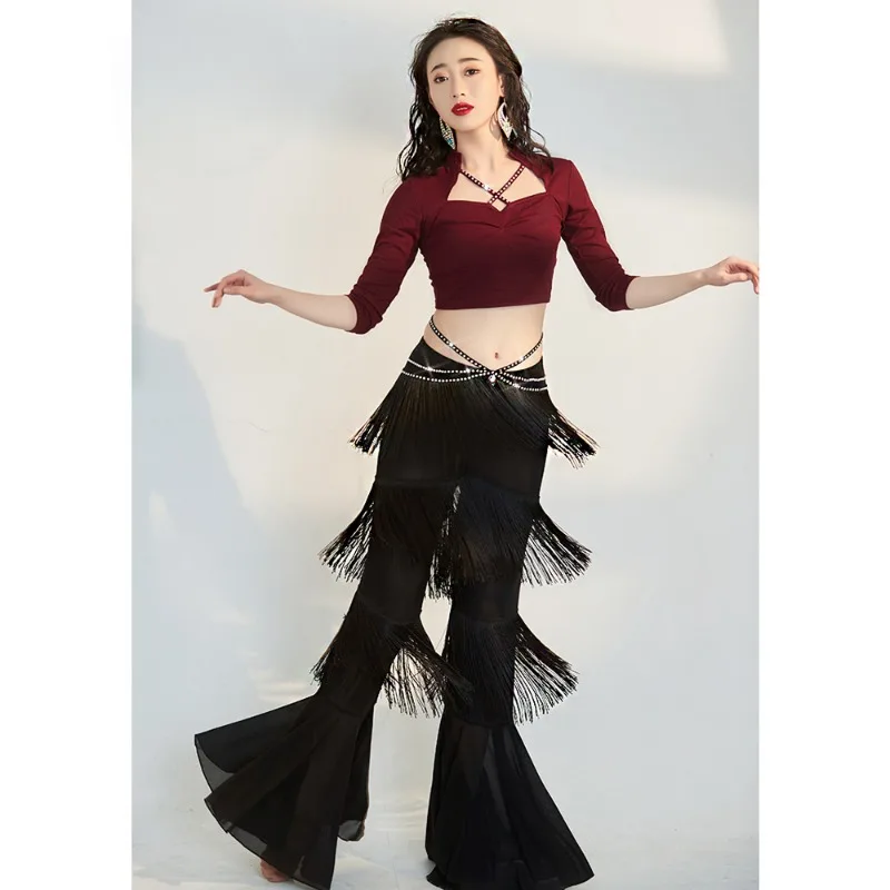 Belly Dance Pants 2024 Spring Summer New Dance Practice Pants Tassel Bell Pants Oriental Group Uniform
Belly Dance Pants 2024 Spring Summer New Dance Practice Pants Tassel Bell Pants Oriental Group Uniform
