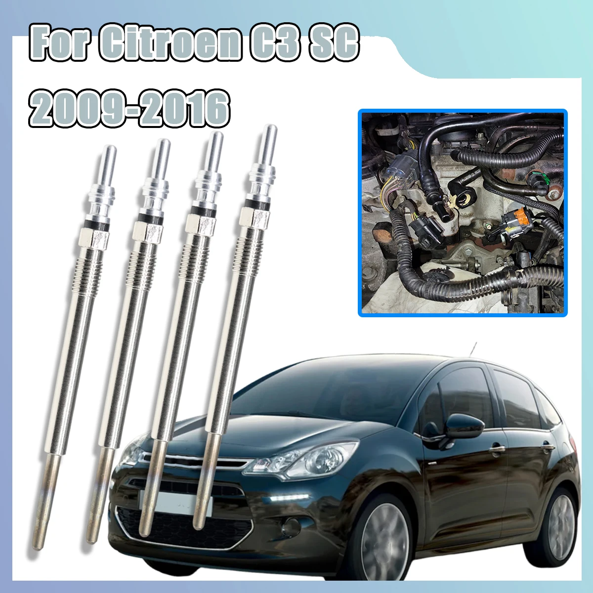 5V Diesel Heater Nickel Plating Glow Plugs For 1682276 1703269 1824690 9683195280 For Citroen C3 SC 2009 2010 2011-2016 1.6 HDi
5V Diesel Heater Nickel Plating Glow Plugs For 1682276 1703269 1824690 9683195280 For Citroen C3 SC 2009 2010 2011-2016 1.6 HDi