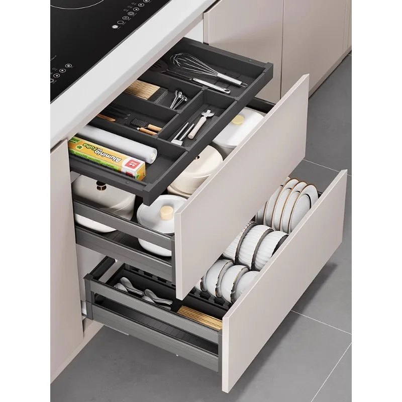 Kitchen Cabinet Pull Basket Drawer Dish Basket Aluminum Alloy Dish Rack Adjustable Built-in Dish Rack Seasoning Damping
Kitchen Cabinet Pull Basket Drawer Dish Basket Aluminum Alloy Dish Rack Adjustable Built-in Dish Rack Seasoning Damping