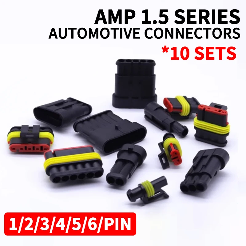 10 Sets AMP plug car connector 1P/2P/3P/4P/5P/6 Pins DJ7021-1.5-21 male female docking plug HID waterproof connector
10 Sets AMP plug car connector 1P/2P/3P/4P/5P/6 Pins DJ7021-1.5-21 male female docking plug HID waterproof connector