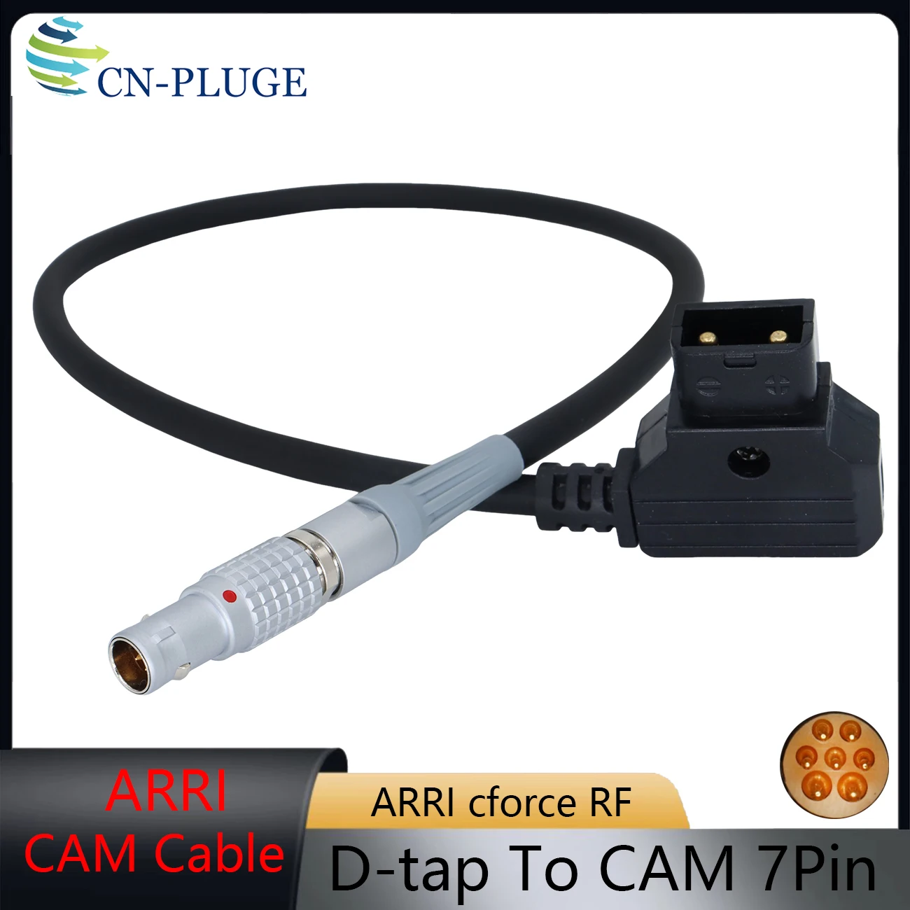 Кабель CAM 7 Pin to D-TAP для моторов ARRI Cforce RF / Cmotion cPRO и кабель питания Camin/RIA-1
Кабель CAM 7 Pin to D-TAP для моторов ARRI Cforce RF / Cmotion cPRO и кабель питания Camin/RIA-1