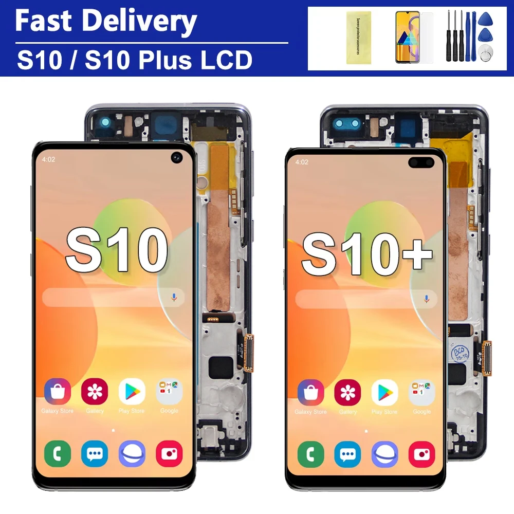 For Samsung S10 Plus LCD with Frame Display Touch Screen Digitizer for G973 G973F/DS 100% Tested Compatible with S10+ G9750
For Samsung S10 Plus LCD with Frame Display Touch Screen Digitizer for G973 G973F/DS 100% Tested Compatible with S10+ G9750