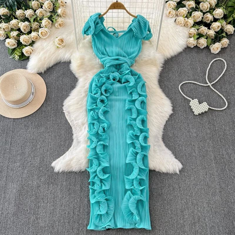 Banquet High-End Dress Light Luxury Niche Pleated Three-Dimensional Ruffle Edge Long Party Dress for Women
Banquet High-End Dress Light Luxury Niche Pleated Three-Dimensional Ruffle Edge Long Party Dress for Women