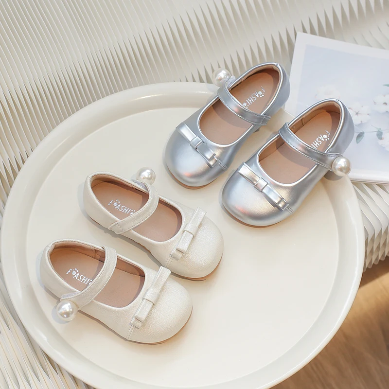 Spring Girl's Mary Janes Bowknot Pearl Hook-loop Chic Kid's Flat Shoe Solid Colors Anti-slip Charming Daily Children Shoes 4-6Y
Spring Girl's Mary Janes Bowknot Pearl Hook-loop Chic Kid's Flat Shoe Solid Colors Anti-slip Charming Daily Children Shoes 4-6Y