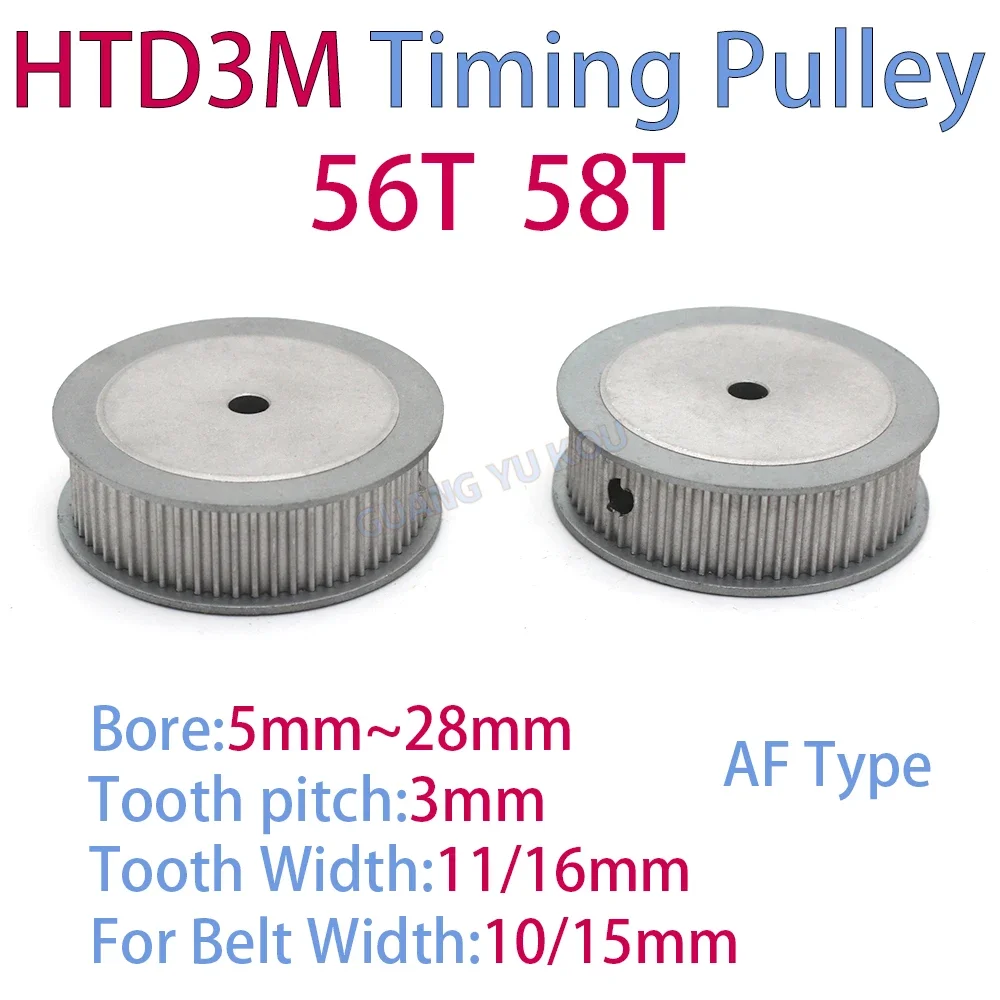 Synchronous high quality Timing Pulley HTD 3M 56 Teeth 58 Teeth Bore 5-28mm for Belt Width 6/10/15/20mm - Precision Drive Pulley
Synchronous high quality Timing Pulley HTD 3M 56 Teeth 58 Teeth Bore 5-28mm for Belt Width 6/10/15/20mm - Precision Drive Pulley