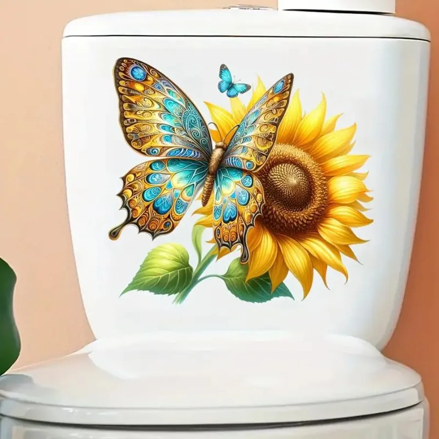 Charming Butterfly and Sunflower Toilet Cover Sticker Decals, Fish Bird Flower Leaf Waterproof Toilet Lid Tank Seat Decals Cist
Charming Butterfly and Sunflower Toilet Cover Sticker Decals, Fish Bird Flower Leaf Waterproof Toilet Lid Tank Seat Decals Cist