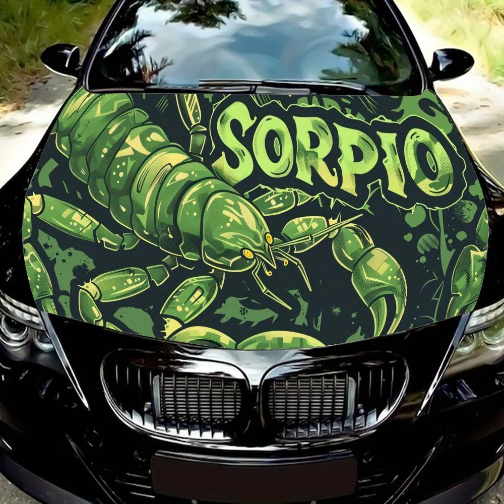 Personalized Green Scorpion Car Hood Vinyl Wraps Sticker, Car Engine Decal, Waterproof Self-adhesive Car Packaging Cover, Univer
Personalized Green Scorpion Car Hood Vinyl Wraps Sticker, Car Engine Decal, Waterproof Self-adhesive Car Packaging Cover, Univer