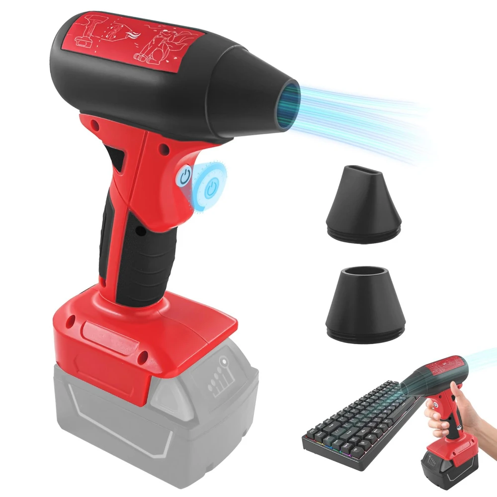 Mini Hair Dryer Rechargeable Air Duster for Milwaukee 18V Battery 130,000RPM Portable Turbo Fan for Outdoor, Camping, BBQ Leafs
Mini Hair Dryer Rechargeable Air Duster for Milwaukee 18V Battery 130,000RPM Portable Turbo Fan for Outdoor, Camping, BBQ Leafs