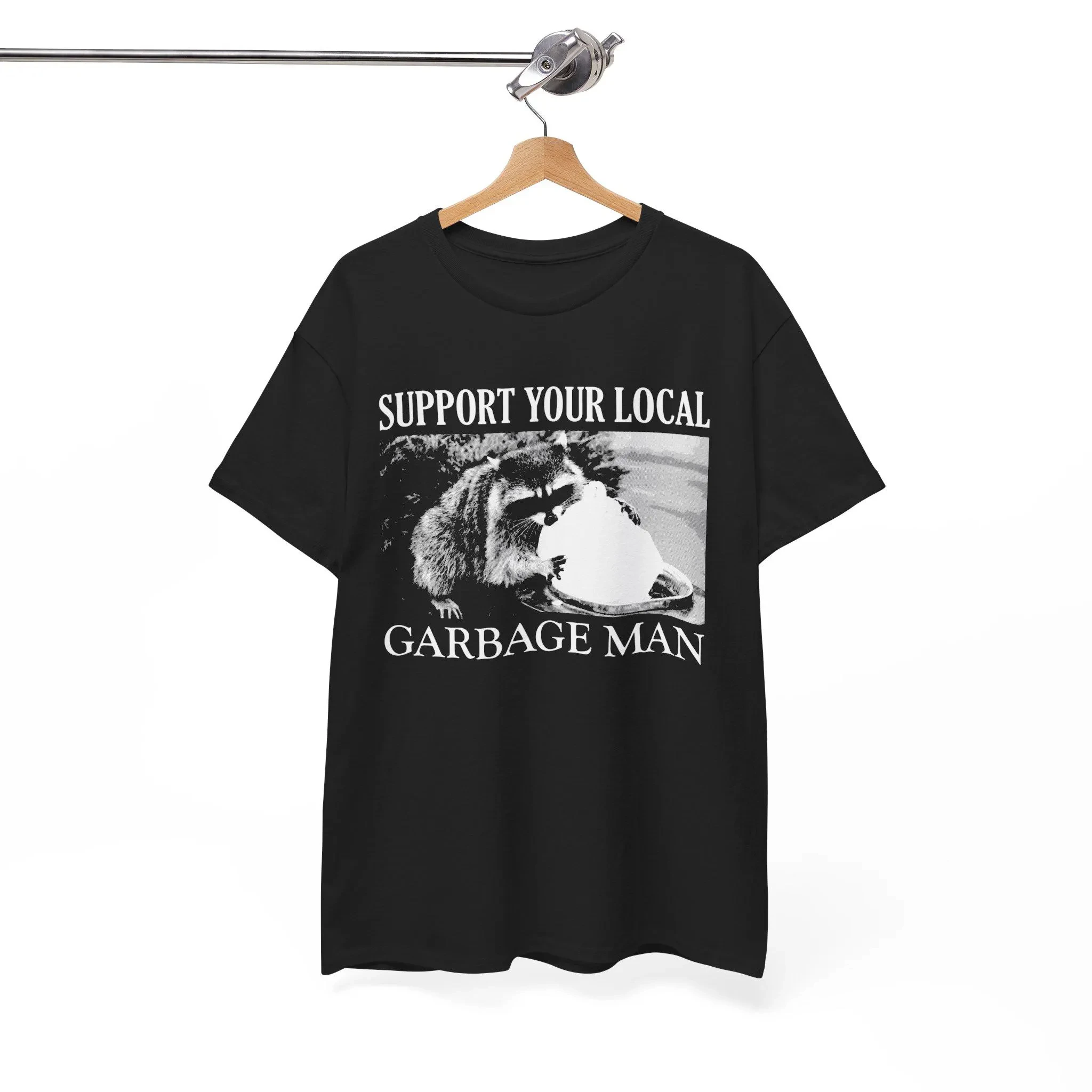Support Your Local Garbage Man Funny Raccoon T-Shirt Round Neck Fashionable Top Pattern Letter Printed Men's and Women's Styles
Support Your Local Garbage Man Funny Raccoon T-Shirt Round Neck Fashionable Top Pattern Letter Printed Men's and Women's Styles
