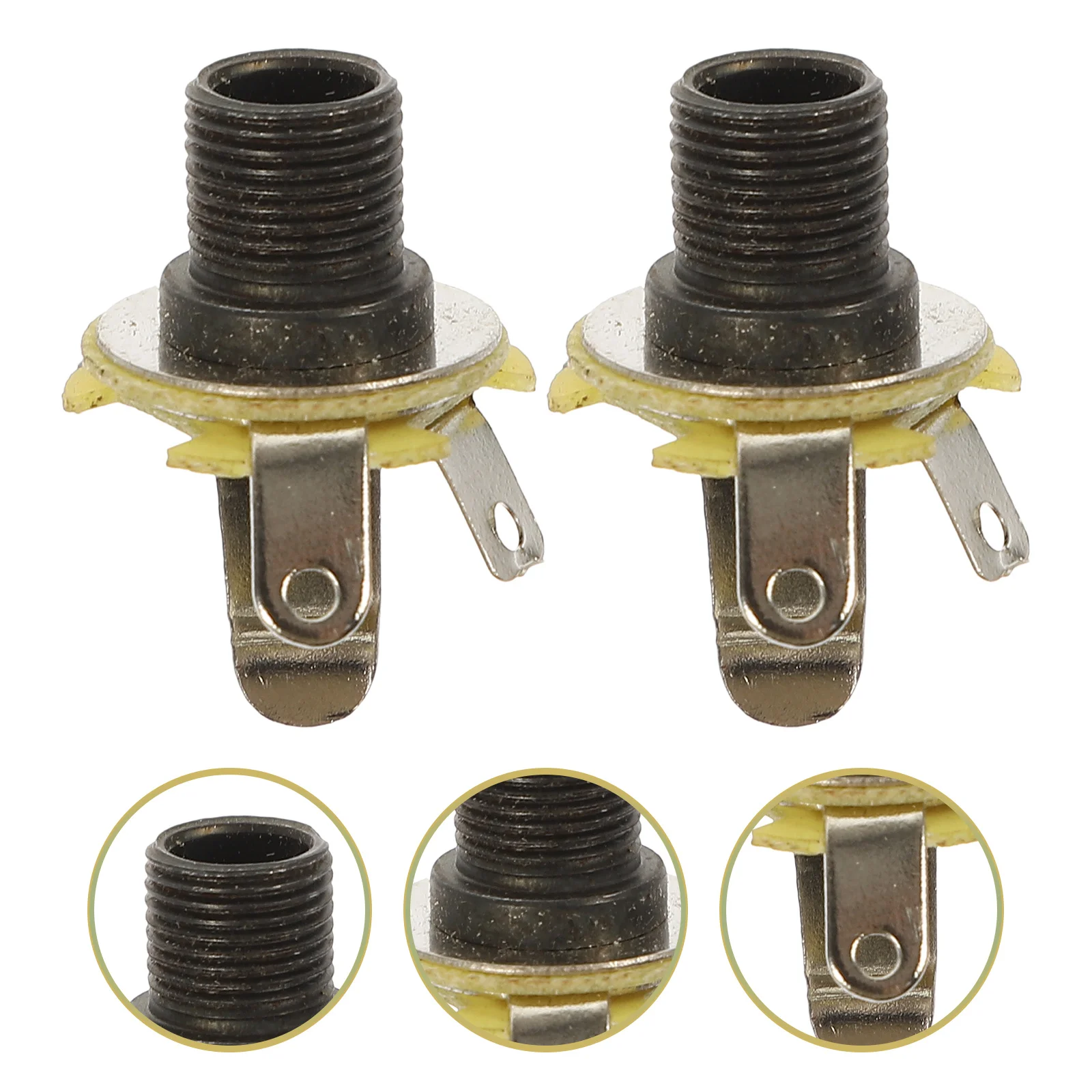 2pcs Electric Guitar Jack Durable Metal Output Input Socket For Bass With Screws Long-Lasting Noise Reduction Guitar Accessories
2pcs Electric Guitar Jack Durable Metal Output Input Socket For Bass With Screws Long-Lasting Noise Reduction Guitar Accessories