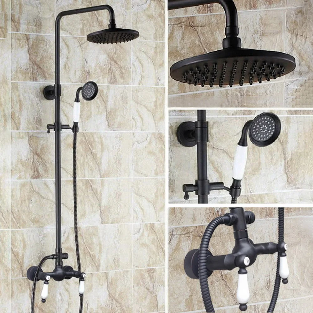 Black Oil Rubbed Bronze Bathroom Rain Shower Faucet Set Mixer Tap Wall Mounted ars474
Black Oil Rubbed Bronze Bathroom Rain Shower Faucet Set Mixer Tap Wall Mounted ars474