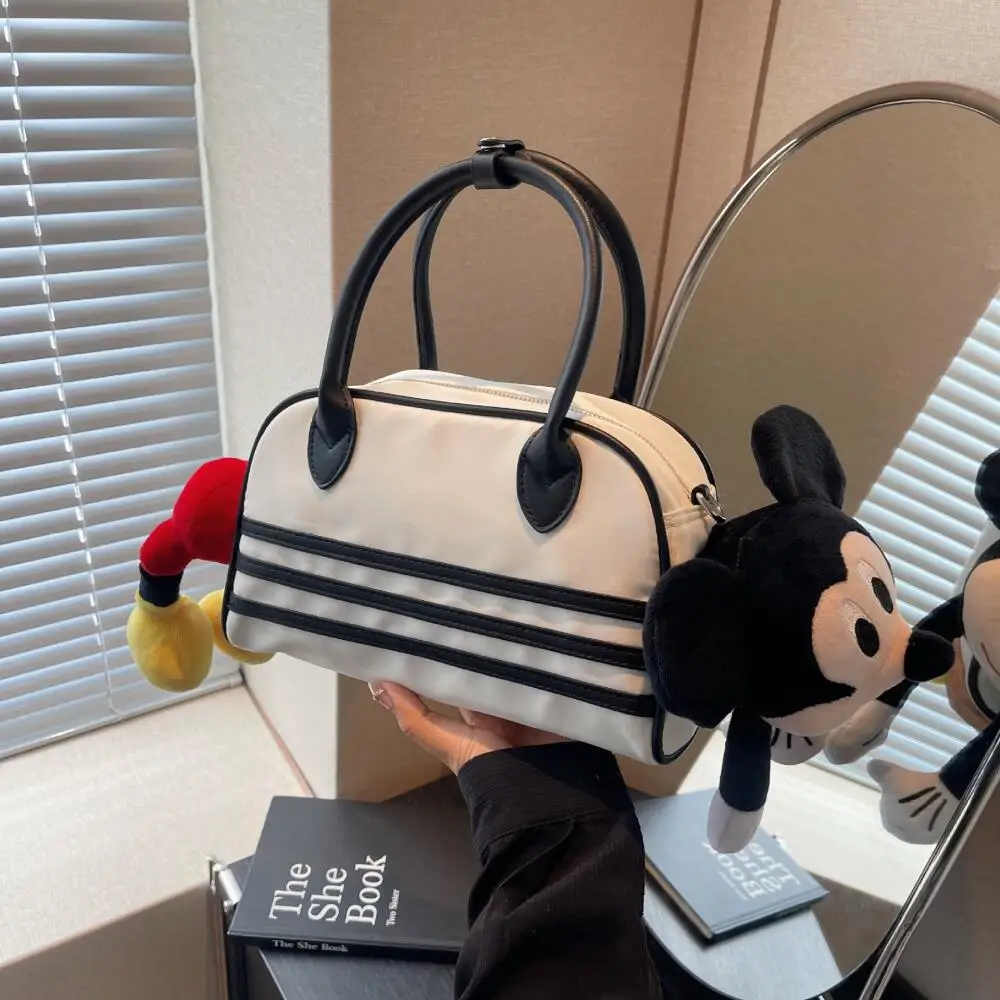 Disney Mickey Boston Bag, 3-Color Canvas Top Handle Handbag with Plush Mickey Charm, Casual Crossbody Purse for Daily Use
Disney Mickey Boston Bag, 3-Color Canvas Top Handle Handbag with Plush Mickey Charm, Casual Crossbody Purse for Daily Use