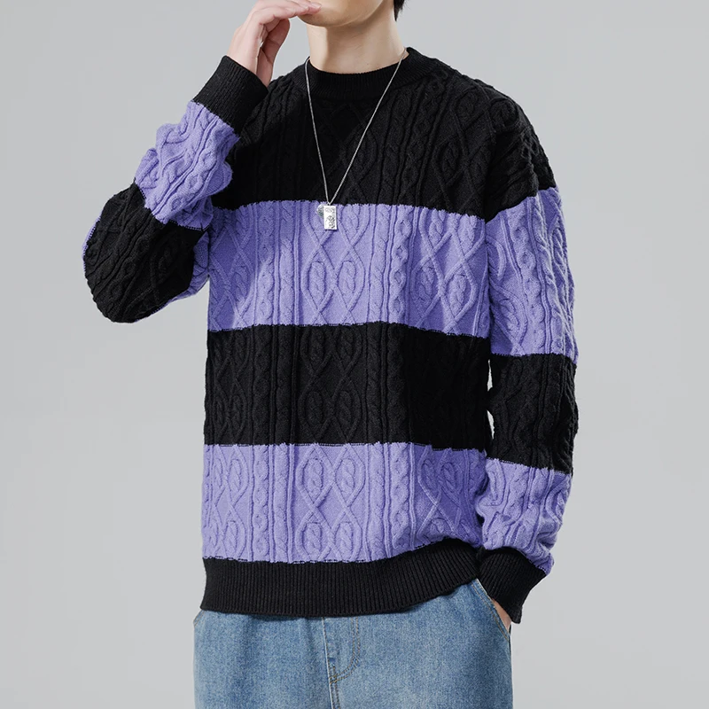Mens Autumn Winter New Sweater Mens Fashion Loose Casual Patcwork Knitted Pullover Harajuku Style Round Neck Sweatshirt 4XL
Mens Autumn Winter New Sweater Mens Fashion Loose Casual Patcwork Knitted Pullover Harajuku Style Round Neck Sweatshirt 4XL