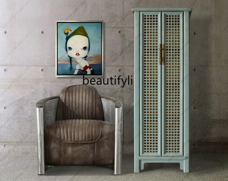 YHH Decoration Storage Solid Wood Distressed 2-Door Antique Wine Cabinet Gold Jade inside Gold Foil Bathroom Cabinet
YHH Decoration Storage Solid Wood Distressed 2-Door Antique Wine Cabinet Gold Jade inside Gold Foil Bathroom Cabinet